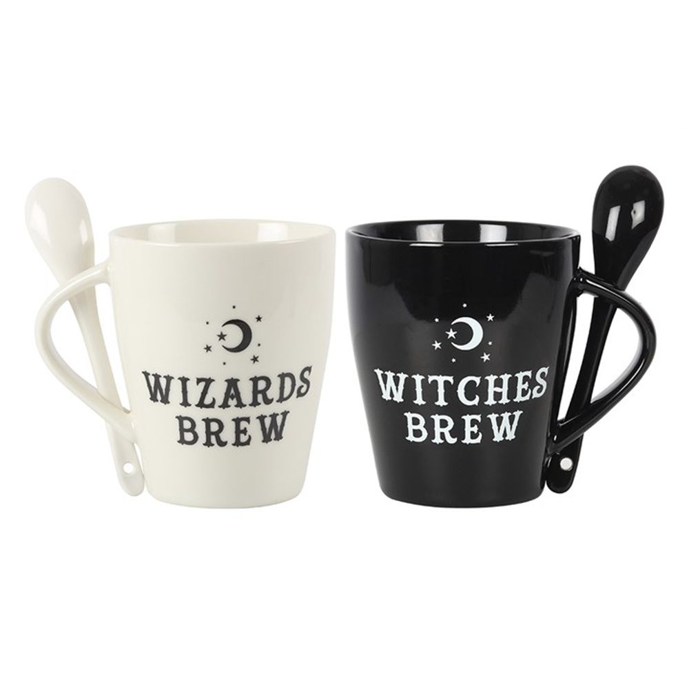 Witch and Wizard Couples Mug and Spoon Set - Mugs at Gift Moments