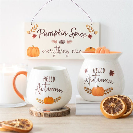 Hello Autumn Rounded Mug - Mugs at Gift Moments