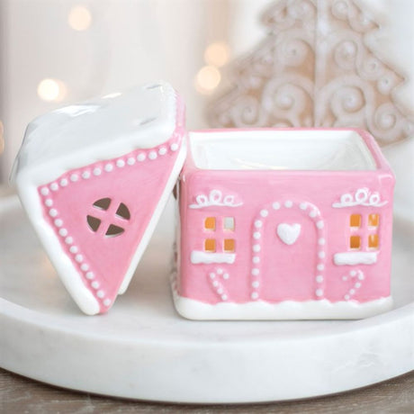 Pink Gingerbread House Oil Burner - Oil & Wax Burners at Gift Moments