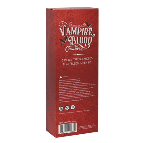 Vampire Blood Taper Candles - Set of 8 - Candles at Gift Moments