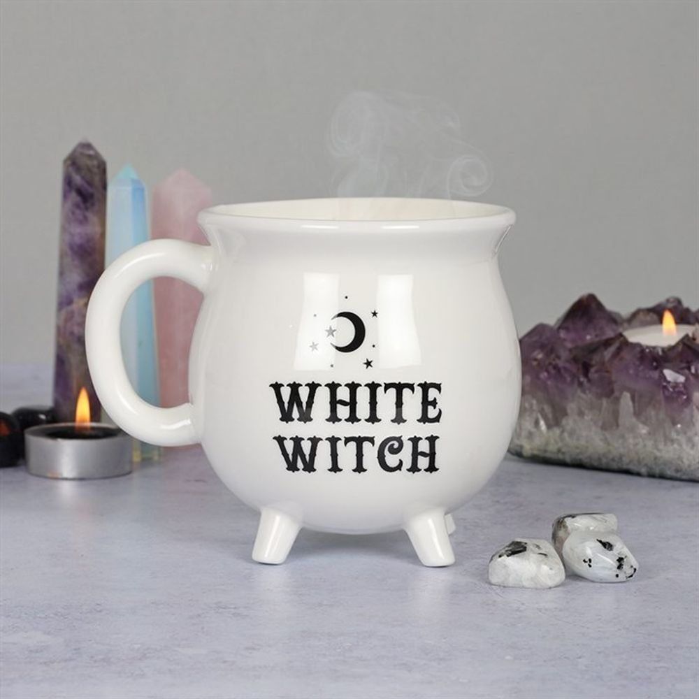 White Witch Cauldron Mug - Mugs at Gift Moments