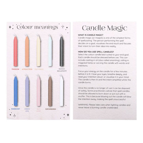 Mixed Colour Spell Candles - Pack of 12 - Candles at Gift Moments