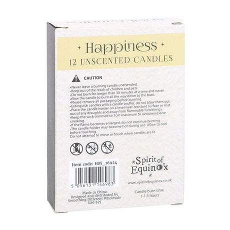 Pack of 12 Happiness Spell Candles - Candles at Gift Moments