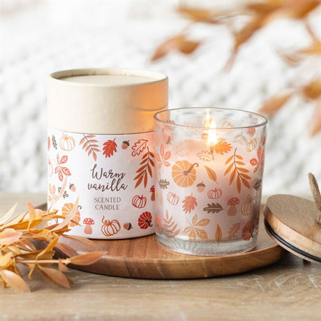 Autumn Leaves Warm Vanilla Candle - Candles at Gift Moments