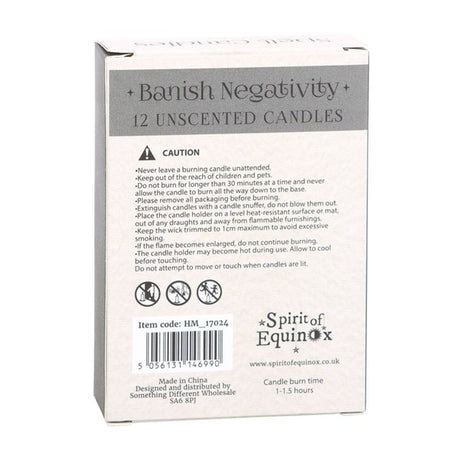 Banish Negativity Spell Candles - Pack of 12 - Candles at Gift Moments