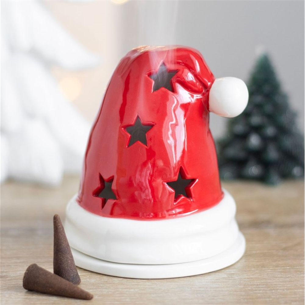 Santa Hat Incense Cone Burner and Tealight Holder - Oil & Wax Burners at Gift Moments