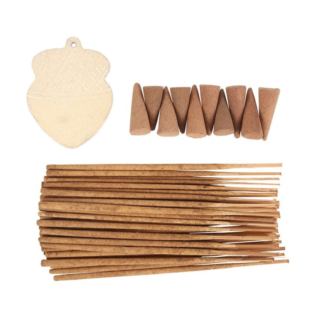 Autumn Acorn Warm Vanilla Incense Gift Set - Incense at Gift Moments