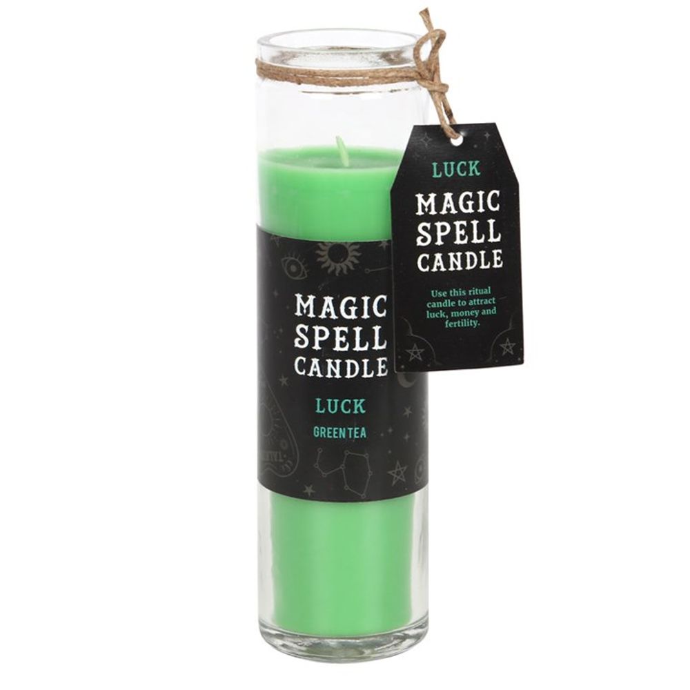 Green Tea 'Luck' Spell Tube Candle - Candles at Gift Moments