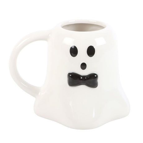 Mr Boo Ghost Shaped Mug with Bow Tie - Mugs at Gift Moments