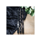 Set of 3 Black Magic Mystical Taper Candles - Candles at Gift Moments