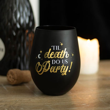 Til Death Do Us Party Stemless Wine Glass - at Gift Moments