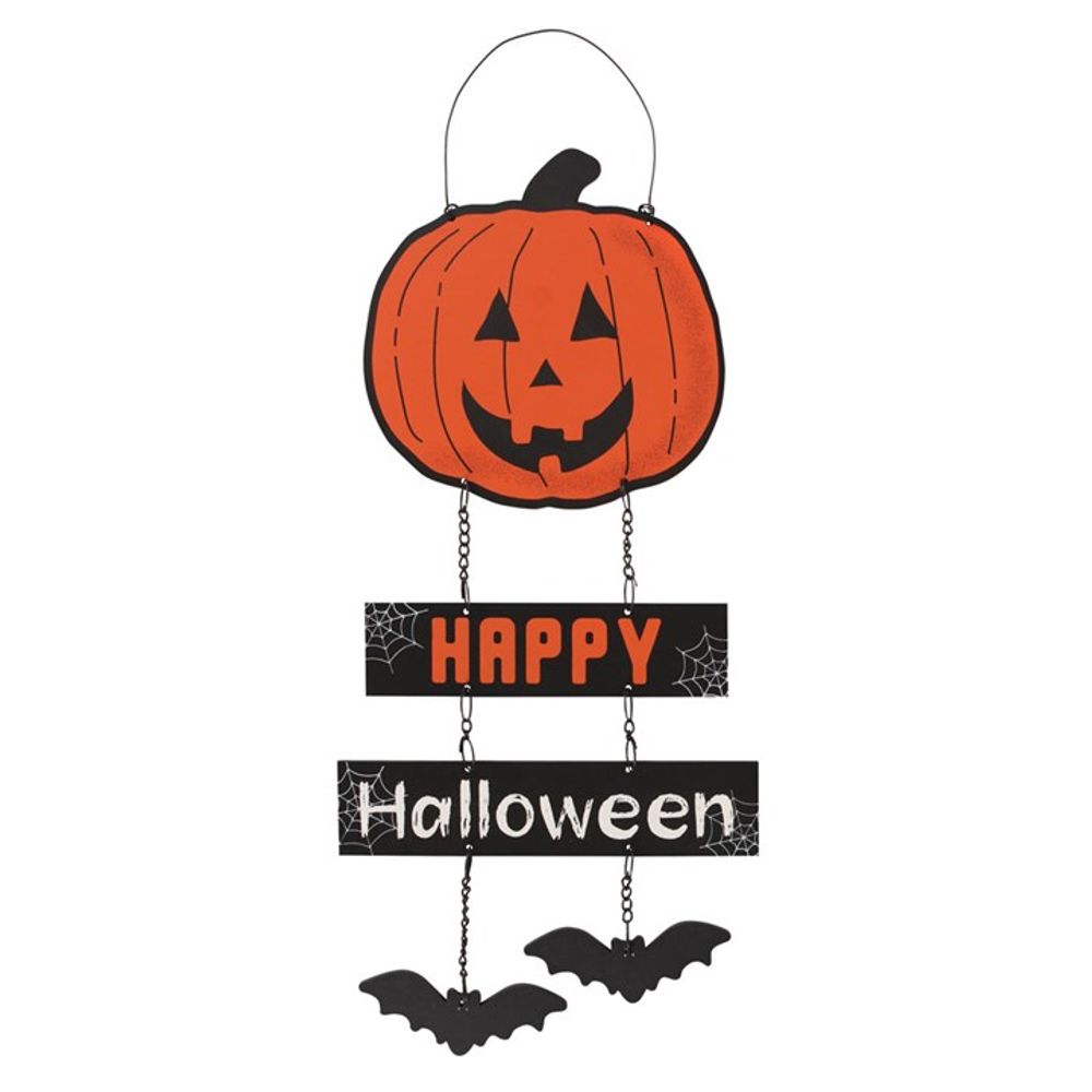 Happy Halloween Pumpkin Chain Sign - Signs & Plaques at Gift Moments