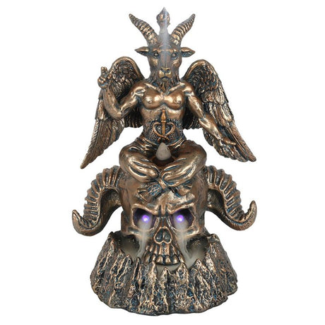 Gold Baphomet LED Backflow Incense Burner - Incense Holders at Gift Moments