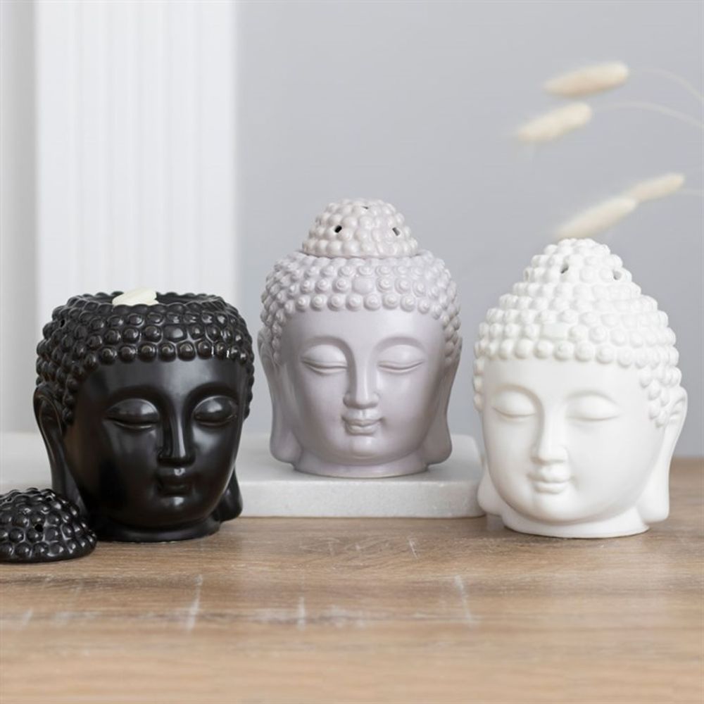 Matte White Buddha Head Oil Burner: 6 - Oil & Wax Burners By Gift Moments