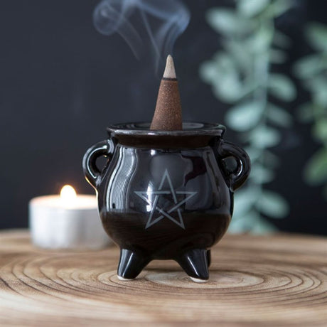 Pentagram Cauldron Ceramic Incense Holder - Incense Holders at Gift Moments