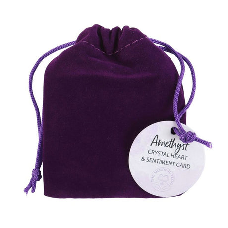 You Are Special to Me Amethyst Crystal Heart in a Bag - at Gift Moments