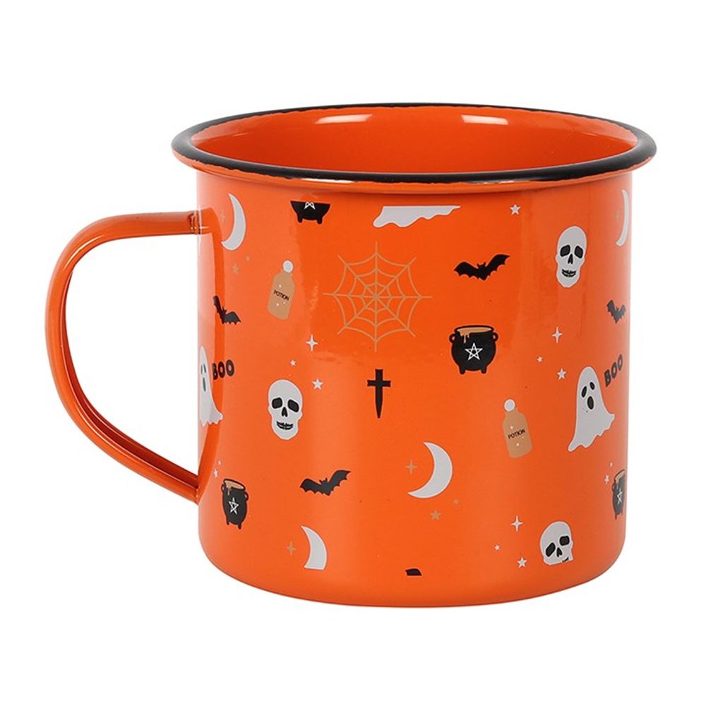 Halloween Print Enamel Mug - Mugs at Gift Moments