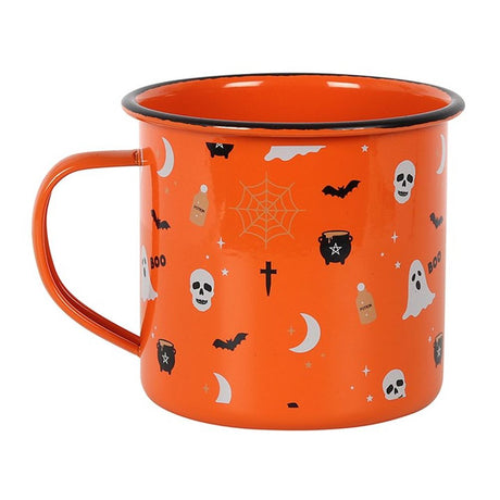 Halloween Print Enamel Mug - Mugs at Gift Moments