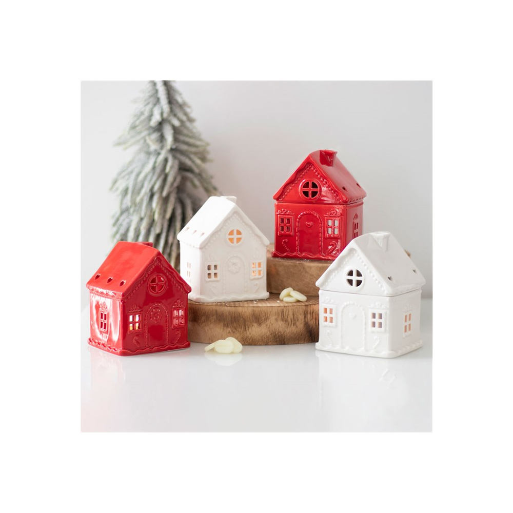 White Gingerbread House Oil Burner - Oil & Wax Burners at Gift Moments