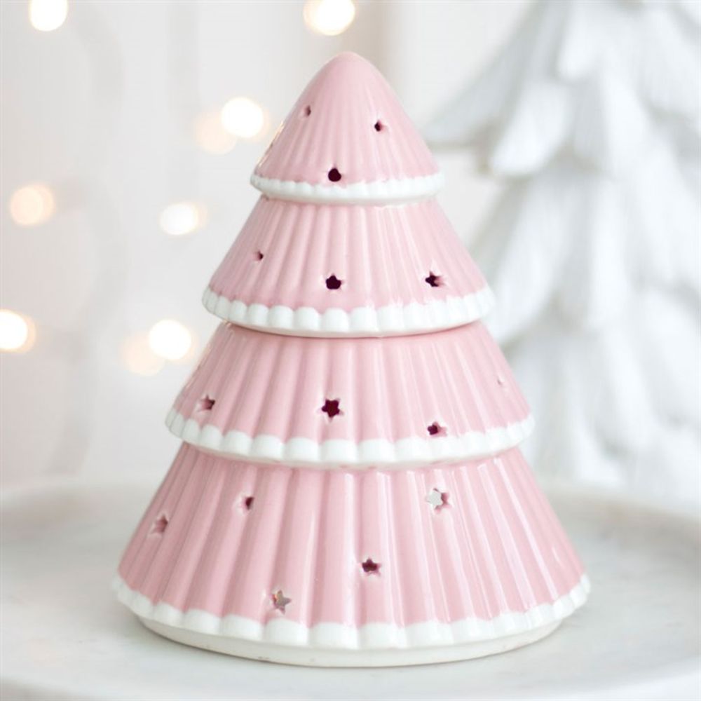 Pink Christmas Tree Oil Burner - Oil & Wax Burners at Gift Moments