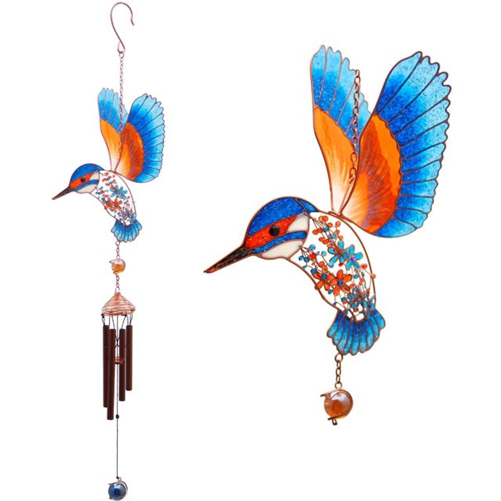 Kingfisher Windchime - Vibrant Garden Décor - Wind Chimes at Gift Moments