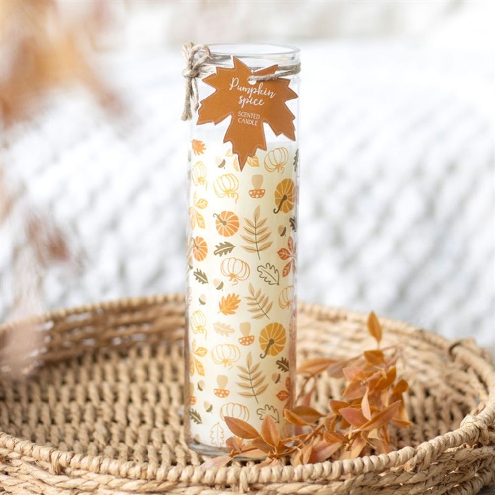 Autumn Leaves Pumpkin Spice Tube Candle - Candles at Gift Moments