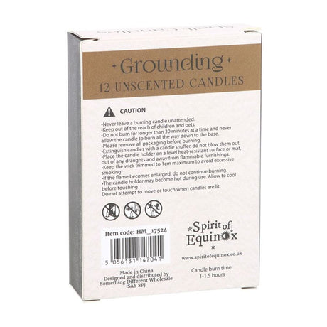 Grounding Spell Candles - Pack of 12 - Candles at Gift Moments