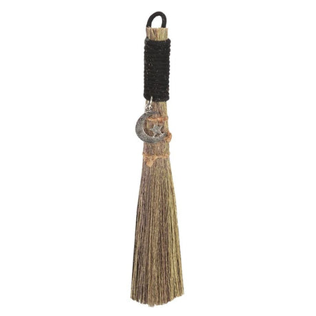 Broom with Crescent Moon Charm 20cm - at Gift Moments