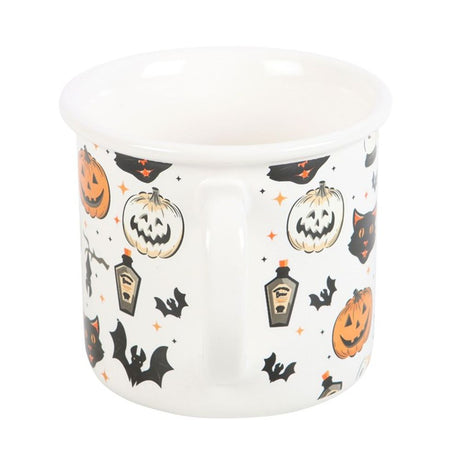 Spooky Cat and Pumpkin Print Mug - Mugs at Gift Moments