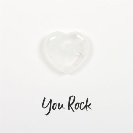 You Rock Clear Quartz Crystal Heart Greeting Card - Greeting Cards at Gift Moments