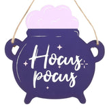 Hocus Pocus Cauldron Shaped Hanging Sign - Signs & Plaques at Gift Moments