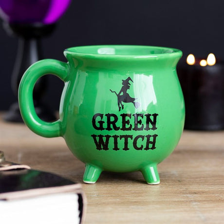 Green Witch Cauldron Mug - Mugs at Gift Moments