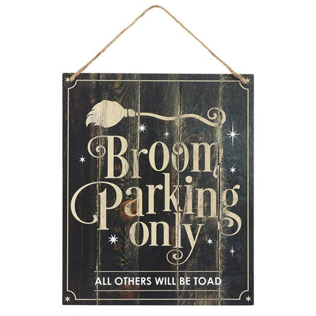 Broom Parking Only Hanging MDF Sign - Signs & Plaques at Gift Moments