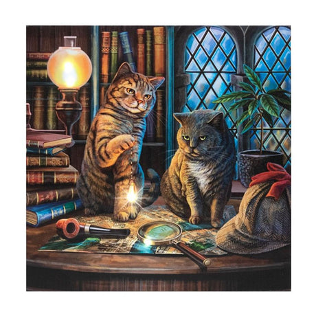 Purrlock Holmes Light Up Canvas Plaque by Lisa Parker - Wall Art at Gift Moments