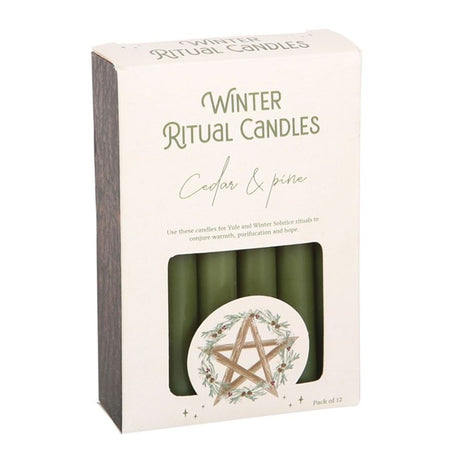 Cedar & Pine Winter Ritual Spell Candles - Candle Holders at Gift Moments