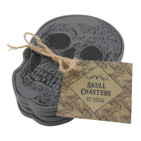 Set Of 4 Skull Coasters - Coasters at Gift Moments