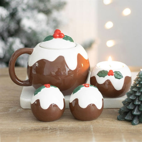 Christmas Pudding Tealight Candle Holder - Candle Holders at Gift Moments