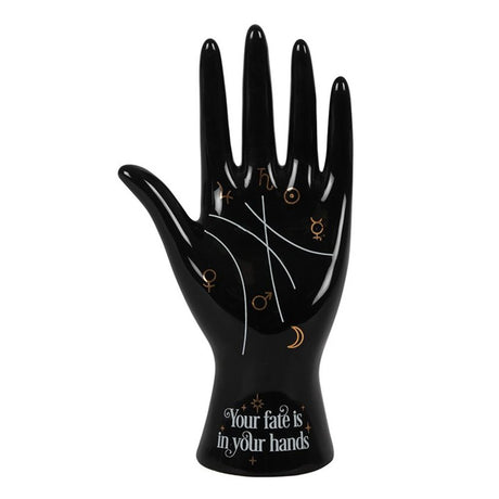 Black Ceramic Palmistry Hand Ornament - at Gift Moments