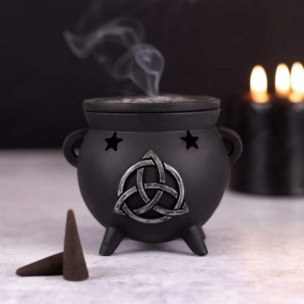 Triquetra Cauldron Incense Cone Holder - Incense Holders at Gift Moments