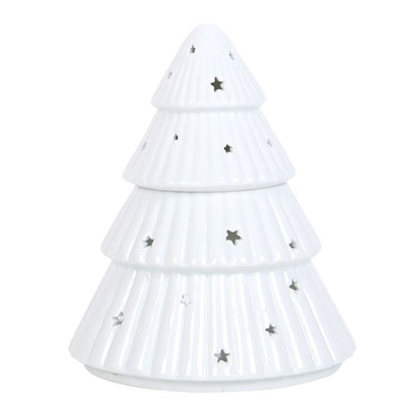 White Christmas Tree Oil Burner - Oil & Wax Burners at Gift Moments