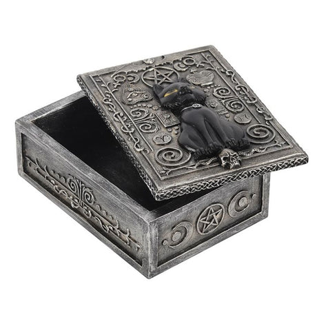 Gothic Black Cat Resin Storage Box - at Gift Moments