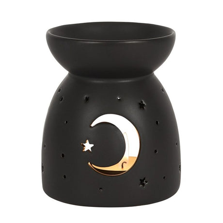 Black Mystical Moon Cut Out Oil Burner - Oil & Wax Burners at Gift Moments