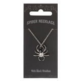 Black Obsidian Spider Pendant Necklace - Jewellery at Gift Moments