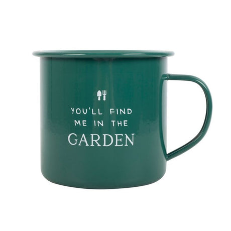 Garden Caffeine Fix Enamel Mug - Mugs at Gift Moments