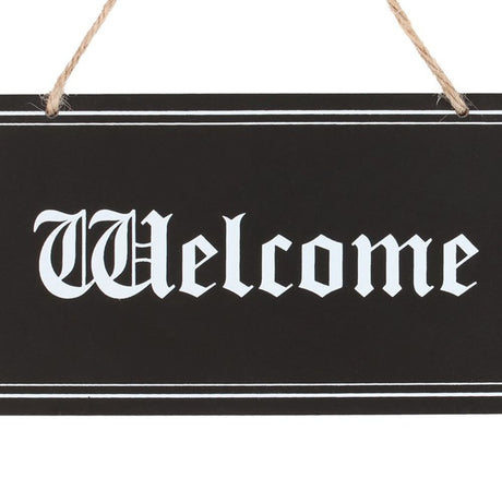 Gothic Welcome Hanging Sign - Signs & Plaques at Gift Moments