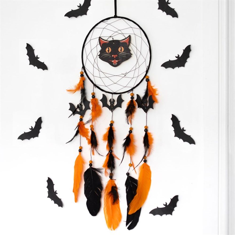 Black Cat Halloween Dreamcatcher - Dreamcatchers at Gift Moments