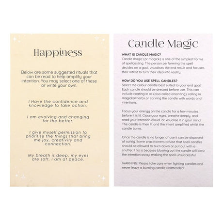 Pack of 12 Happiness Spell Candles - Candles at Gift Moments