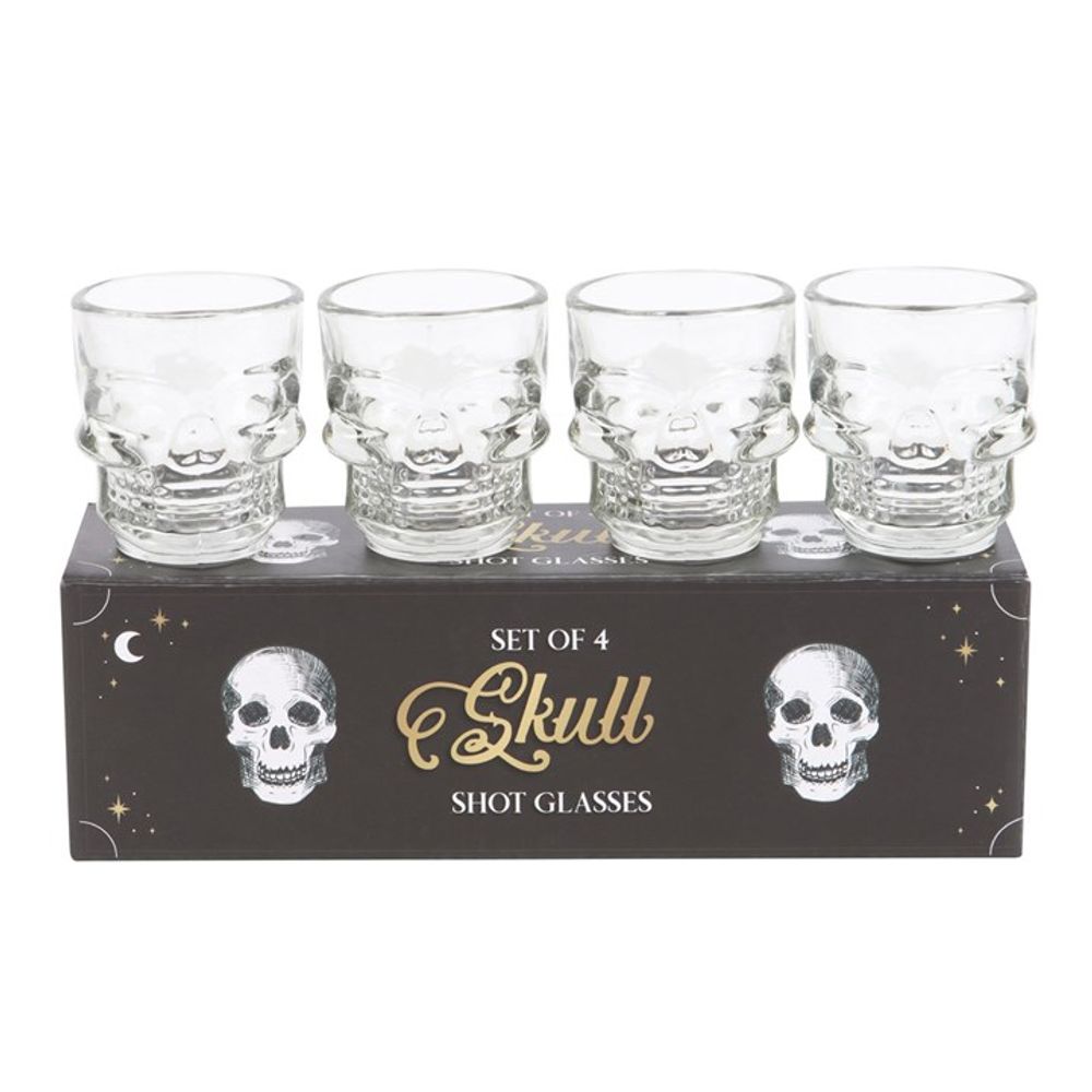 Set of 4 Skull Shot Glasses Set - Shot Glasses at Gift Moments