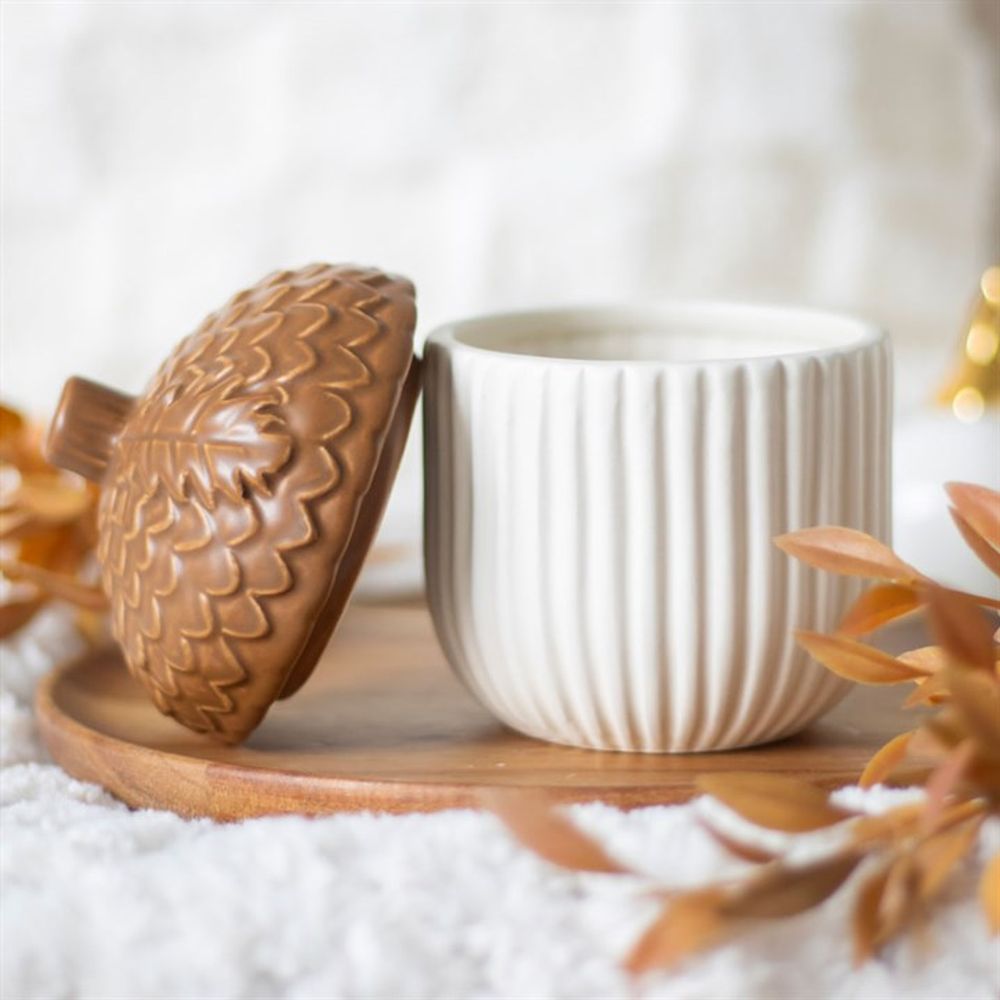 Autumn Acorn Ceramic Storage Jar - Storage at Gift Moments