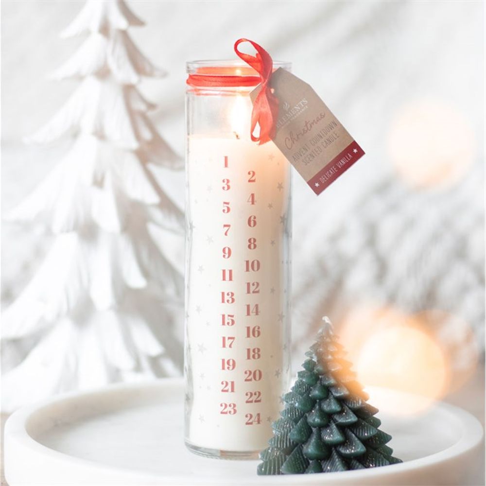 White Vanilla Advent Tube Candle - Candles at Gift Moments